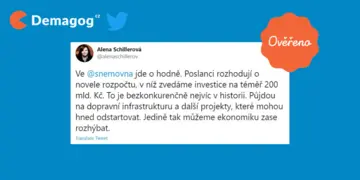 Ilustrační obrázek k Tweet - Alena Schillerová